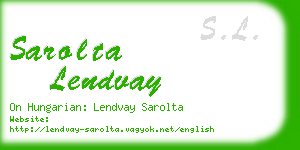 sarolta lendvay business card